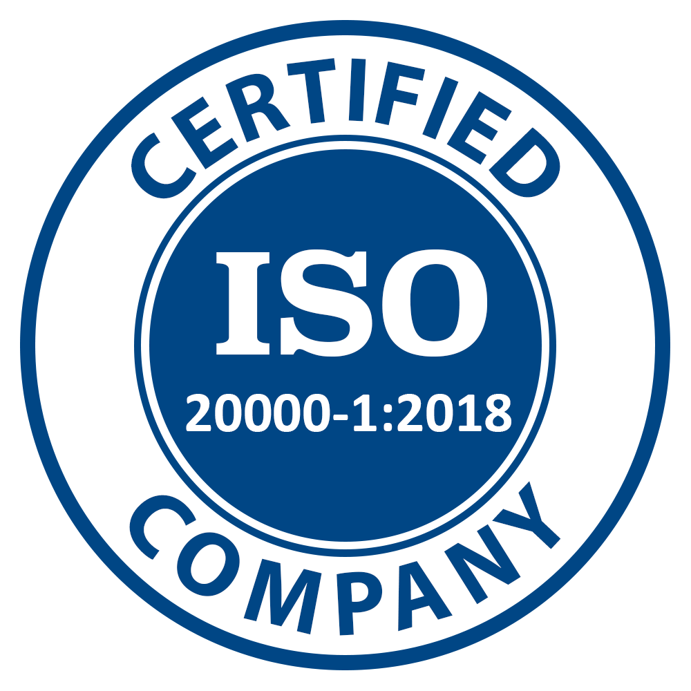ISO 20000-1:2018 certified company